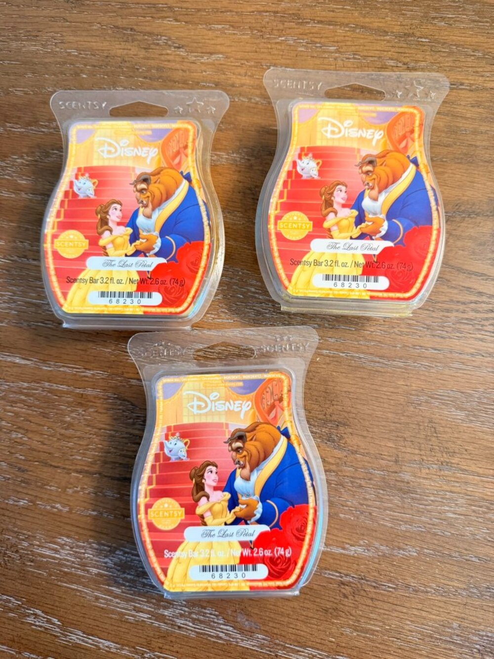 NEW Scentsy Beauty and the Beast The Last Petal wax bars set of 3!  RETIRED!